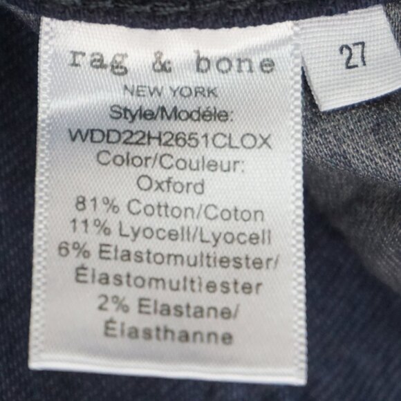 New Rag & Bone Cate Mid Rise Ankle Skinny Jeans in Oxford size 27 - Picture 16 of 16